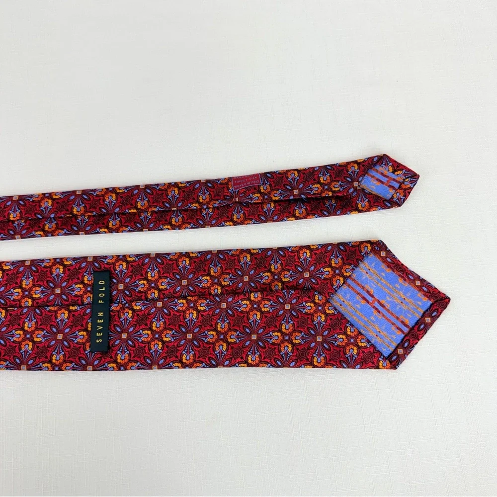 Robert Talbot Seven Fold Limited Edition 2/40 Hand Sewn Floral Print Silk Tie